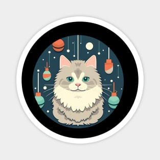 Norwegian Forest Cat Xmas Ornament, Love Cats Magnet